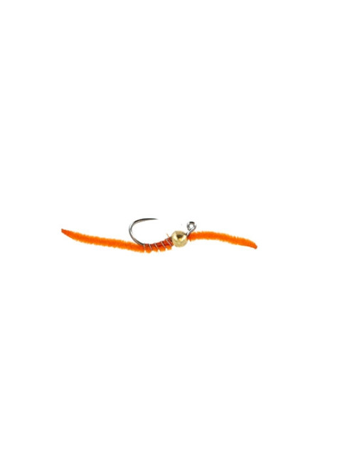 Beadhead Tactical Jigged San Juan Worm : Orange