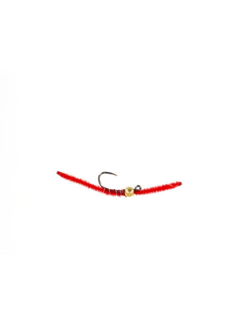 Beadhead Tactical Jigged San Juan Worm : Red