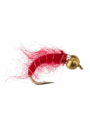 Beadhead Shaggy Caddis : Red