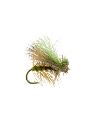 Hi Viz Elk Hair Caddis : Olive