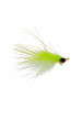 Clouser (Marabou) : Chartreuse and White